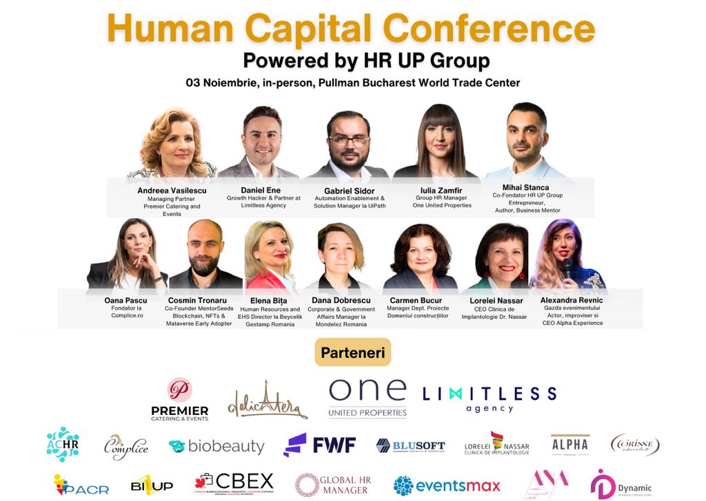 Pe 3 noiembrie vino la Conferința Human Capital