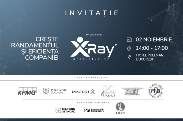 Eveniment în premieră: X-Ray Productivity crește productivitatea organizațională