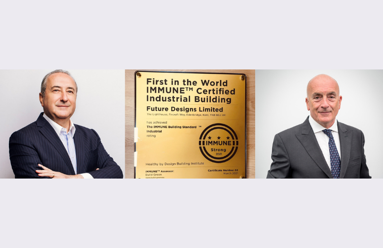 Prima clădire industrială din lume certificată cu IMMUNE Building Standard™: Fabrica și sediul designerului britanic de soluții de iluminat FUTURE Designs